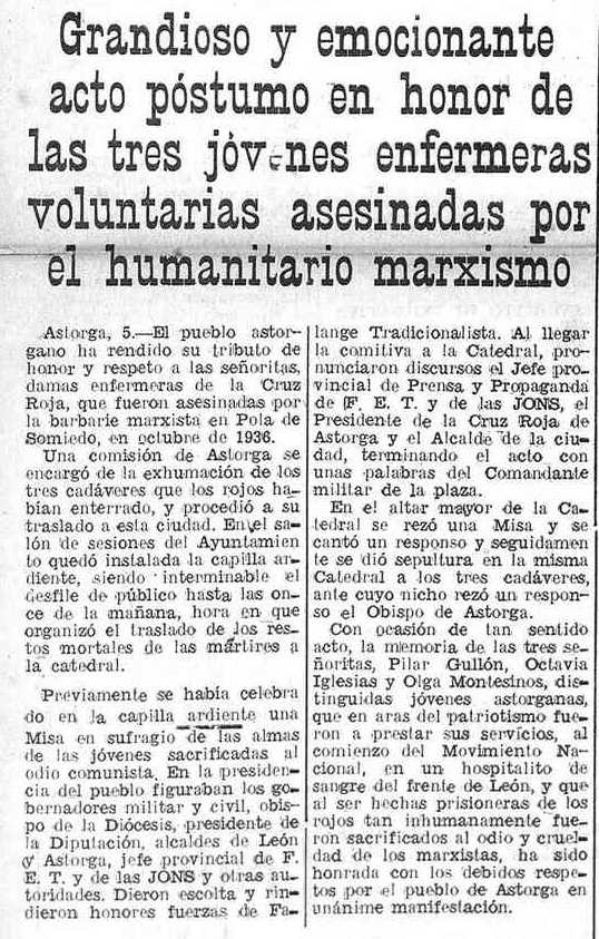 Noticia en Gaceta de Tenerife, 6 de febrero de 1938, p. 1.